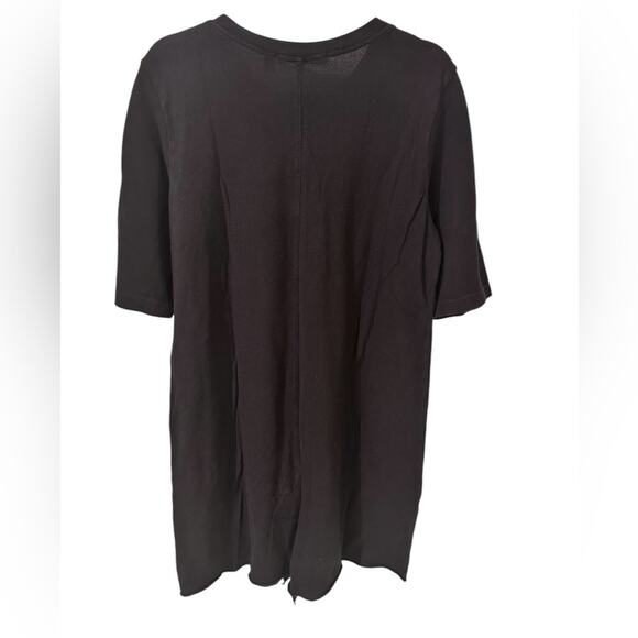 WILT Black Cotton Tunic Dress Minimalist Lagenlook Capsule Wardrobe, size Large - Picture 5 of 5
